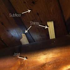 Fixing A Squeaky Floor Dadand Com Dadand Com Squeaky Floors Flooring Fix Squeaky Floors