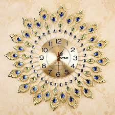 If you have white thermofoil mdf cabinets, embrace the look. Fabulous Decorative Peacock Feather Design Metal Artwork Mute Wall Clock Clock Wall Art Clock Art Wall Clock Design