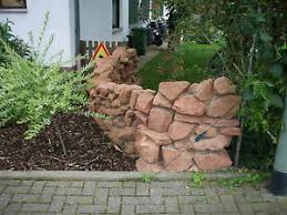 Schon als kinder wollten wir alle mal ein gartenhaus selber bauen, nicht wahr? Trockenmauer 250 Kg Rote Sandsteine Mediterran Gartengestaltung Selbst Bauen Ebay