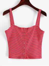 Black And White Striped Tank Top Mens Zaful Snap Button Stripes Ribbed Tank Top Ribbed Tank Tops Cute Tank Tops Casual Tank Tops