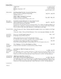 Latex Cv Template Cover Letter