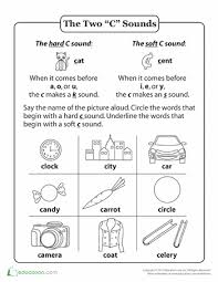 Hard And Soft C Words Worksheet Education Com Phonics Worksheets Phonics Literacy Lessons