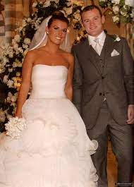 'today we are celebrating our 10th wedding anniversary!!! Wayne Rooney British Soccer Player Married Coleen Mcloughlin A Television Presenter On June 12 2008 In A Weddin Celebrity Bride Celebrity Weddings Wedding