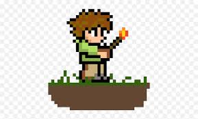 If your choice is to spend time learning pixel art or vector art for ui, or 3d modeling or rigging or texturing or basically anything else, pixel art is of relatively limited value, and its value is likely decreasing over time. Terraria Character Pixel Art Clipart Terraria Character Pixel Art Png Monopoly Man Png Free Transparent Png Images Pngaaa Com