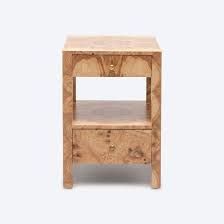 Having a few smaller tables dotted around is a great way to allow a bit more storage and utility in the living room. Small Turner Burlwood Bedside Table Mecox Gardens