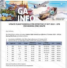 Jadwal penerbangan indonesia china 2021. Garuda Indonesia Stop Rute Jakarta Beijing Beralih Ke Denpasar Beijing All Economy Class Pinterpoin