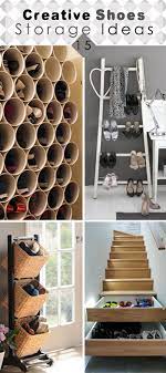 The material and pattern are perfectly matched to the wooden floor and flower beside it. 15 Creative Shoes Storage Ideas Hative