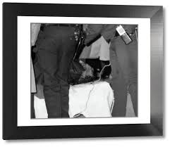 Framed Print of Fine Art Storehouse Print: Paul Castellano Murder Scene.  Framed Print from Fine Art Storehouse