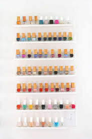 Luckily there are several different ways you can make your own storage for nail polish that doesn't cost an arm and a leg, saves space, and looks amazing. Easy Custom Nail Polish Shelves A Beautiful Mess