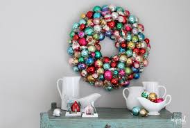 Free christmas ball ornament ideas printable cheat sheet. How To Make A Diy Vintage Christmas Ornament Wreath