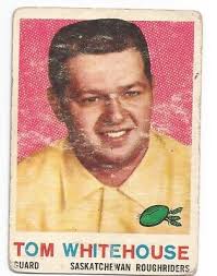 1959 TOPPS CFL TOM WHITEHOUSE SASKATCHEWAN ROUGHRIDERS #85 (NOTRE DAME  LEAFS JR)