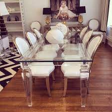 Paris Hilton On Instagram Love The Gorgeous Lucite Table Chairs That Modshop1 Made For Me Dining Room Remodel Modern Dining Room Dining Room Inspiration