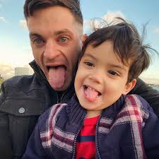 Happiness in life is a toddler's smile when he sees the ducks 🦆🌊🏘️