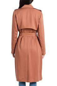 Badgley Mischka Faux Leather Trim Long Trench Coat Nordstrom Rack Long Trench Coat Long Trench Trench Coat