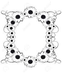 Check spelling or type a new query. Black And White Floral Border With Daisy And Swirls Royalty Free Cliparts Vectors And Stock Illustration Image 96286394