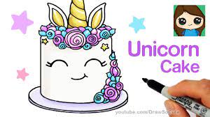 You can now print this beautiful easy cake unicat coloring page or color online for free. How To Draw A Unicorn Cake Easy Youtube