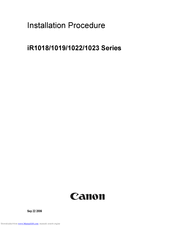 Software to improve your experience with our products. Canon Ir1018 Manuals Manualslib