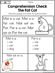 Cvc Words Comprehension Checks Distance Learning Reading Comprehension Kindergarten Reading Comprehension Passages Reading Fluency Passages