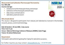 Nmim plays an important role in disseminating the traceability of measurement to the whole country based on the international system of units. National Metrology Institute Of Malaysia Call For Participants Measurement And Calibration Thermocouple Facebook
