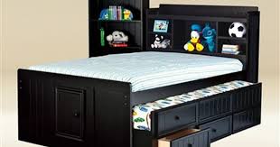 Hampton Full Size Bookcase Captains Trundle Bed Black Bedroom Furniture Beds Good Trading Black Bedroom Furniture Trundle Bed Captains Bed