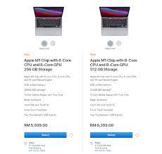 As far as storage capacity is concerned, the device comes with a of storage capacity. Apple M1 Powered Macbook Air And Macbook Pro 13 Now Available In Malaysia Priced From Rm4 399