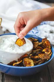 You're looking for it to be crispy and very slightly golden brown. Crispy Baked Zucchini Chips Recipe The Mediterranean Dish