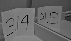 P If You Put A Mirror Next To Pi 3 14 It Spells Pie Happy Pi Day Math Humor Math
