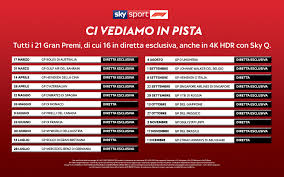 Formula 1 2021, elenco gare in calendario e risultati gran premio, le date in programma, il numero di giri previsto, l'orario del gp, i kilometri percorsi. Calendario Formula 1 2019 In Pdf Stampabile Sky Sport Calendario Formula 1 Sport