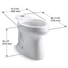 Bolt cap accessory pack tank cover trip lever color tiles intended for reference only. Kohler K 4199 0 White Comfort Height Elongated Bowl Only From The Highline Collection Faucetdirect Com