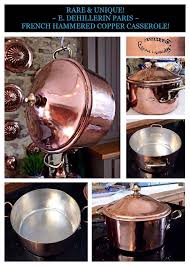 Rare E Dehillerin Paris French Antique Hammered Copper Pot Pan Casserole Lid Copper Kitchen Kitchen Jewelry Pots And Pans