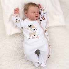 Häufig kann man sie sogar im pack. Baby Sweets Unisex Strampler Schlafanzug Weiss Beige Braun Lovely Deer Weihnachten Themenwelten Baby Sweets De