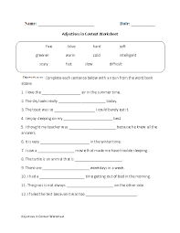 Adjectives Worksheets Regular Adjectives Worksheets