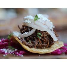Adobada 3.00 beef 2.75 chicken 2.75 ground. Beef Brisket Machaca Tostadas Fiercefork