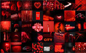 40 Dark Red Neon Wall Collage Kit Etsy In 2021 Dark Red Wallpaper Purple Wallpaper Iphone Cute Tumblr Wallpaper