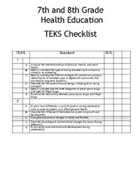 Online shopping for books from a great selection of curricula, lesson planning, stem education, education standards & more at everyday low prices. 7th And 8th Grade Health Education Teks Checklist By The Sassy Southern Teacher