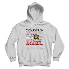 Friends quotes women's hooded sweatshirt. Printed Friends Tv Show Quotes Hoodie Cheap For Men S And Women S