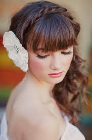Kindly note tighter braiding doesn't mean a tight attachment that. 52 Chic And Pretty Wedding Hairstyles With Bangs Weddingomania