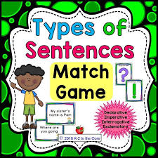 What Kind Of Sentence Is It Declarative Imperative Interrogative Or Exclamatory How Should This Sentence Types Of Sentences Fun Education Matching Games