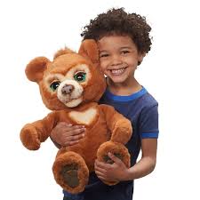 A personalised teddy bear is a special gift for when you can't be there. Furreal Cubby The Curious Bear Smyths Toys Uk