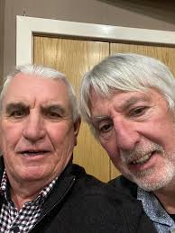 Met one of my old school mates at the garden centre ...Ian Edmonds meets  Alan Twine good to catch up.