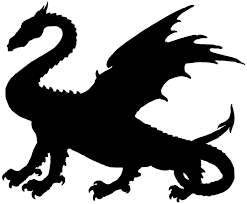 Silhouette of flying dragon stock illustrations. Simple Silhouette Dragon Outline Drawing Tutorial Easy