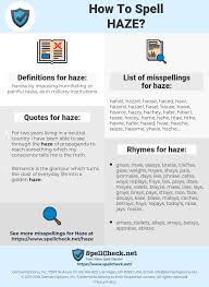 How To Spell Haze And How To Misspell It Too Spellcheck Net