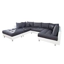 Invicta Interior Modernes Xxl Ecksofa Kent 305 Cm Weiß Anthrazit Federkern Inkl Hocker Und Kissen Couch Sofa Wohnlandschaft U Sofa Schlafsofa