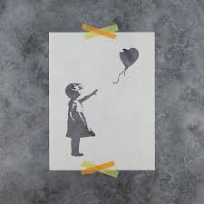 Flower thrower first appeared on a wall on the side of a garage in jerusalem in 2005. Girl With A Balloon Stencil By Banksy Reusable Easy To Paint Stencil Revolution