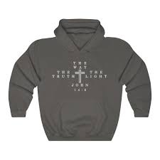 The Way Christian Hooded Sweatshirt The Way The Truth The Light Hoodie Rktopic Sweatshirts Hooded Sweatshirts Hoodies