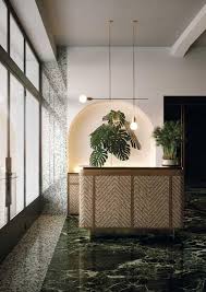February Pinterest Top 15 For Ideas And Inspiration Chloe Dominik In 2020 Terrazzo Flooring Lobby Reception Interior Deco