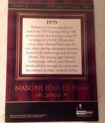 The 10th group to be inducted since the hall's start in 2010 will consist of davey allison, alan kulwicki, jeff gordon, roger penske and for more information about the nascar hall of fame visit nascarhall.com. Bobby Allison Cale Yarborough And Donnie Allison Nascar Card 1817907898