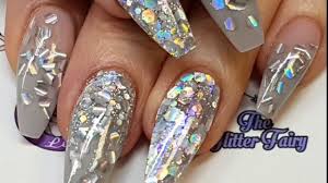 Our selection of acrylic polish is both long lasting and affordable. Beautiful Days Acrylic Nails Silver Ombre Glitter Youtube