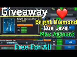 Or to buy millionaire cues so. Bright Diamond Cue Level Max Free Account For All In 8 Ball Pool 8bp Lover