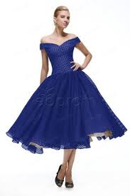 Royal Blue Vintage Bridesmaid Dresses Tea Length Dresses Tea Length Bridesmaid Dresses Vintage Ball Gowns